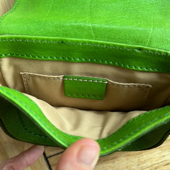 CELINE Crossbody Green Mini Bag Leather Stud - Picture 6 of 6